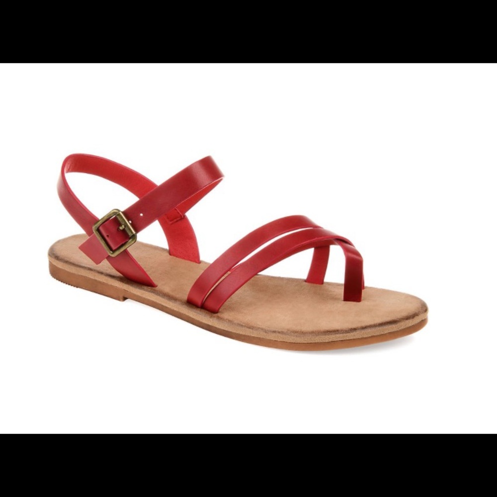 Journee Collection Red Vasek Sandals